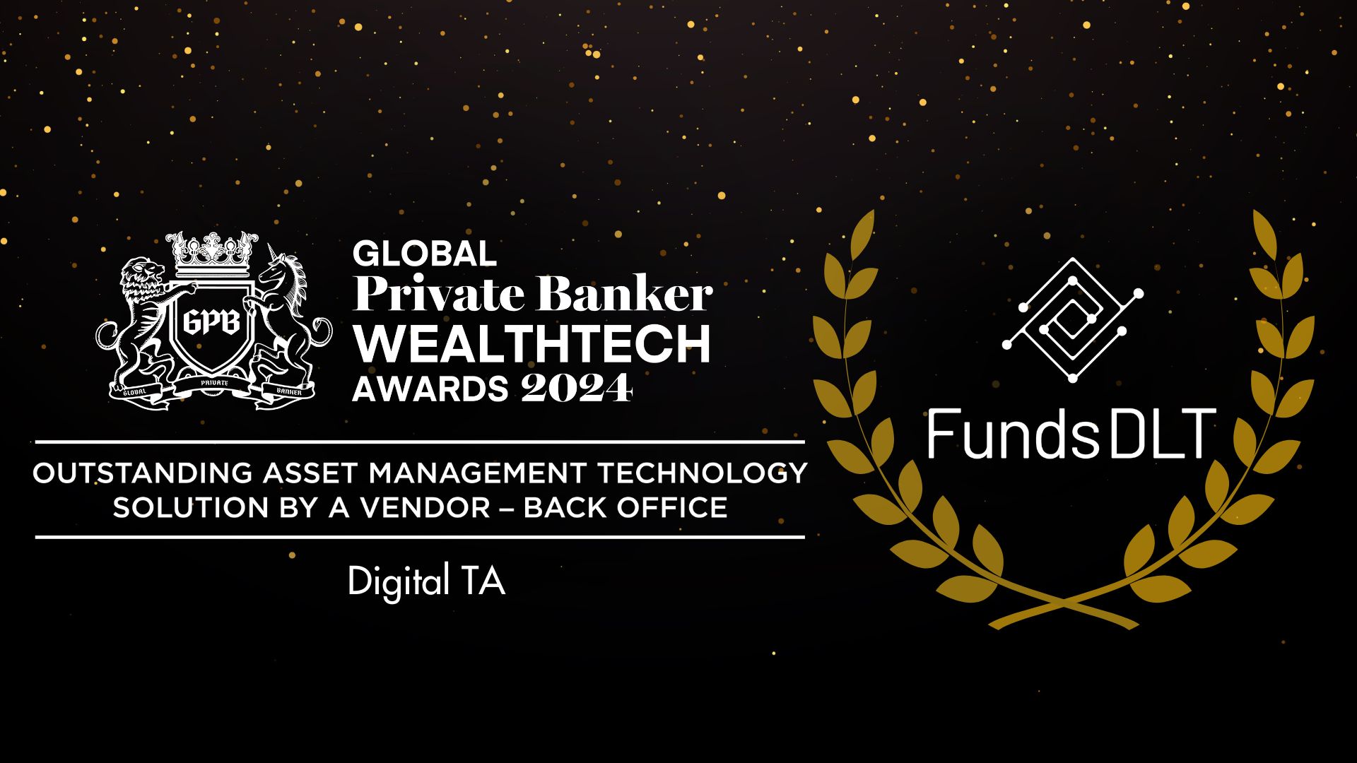 FundsDLT at Global Private Banker WealthTech Awards 2024